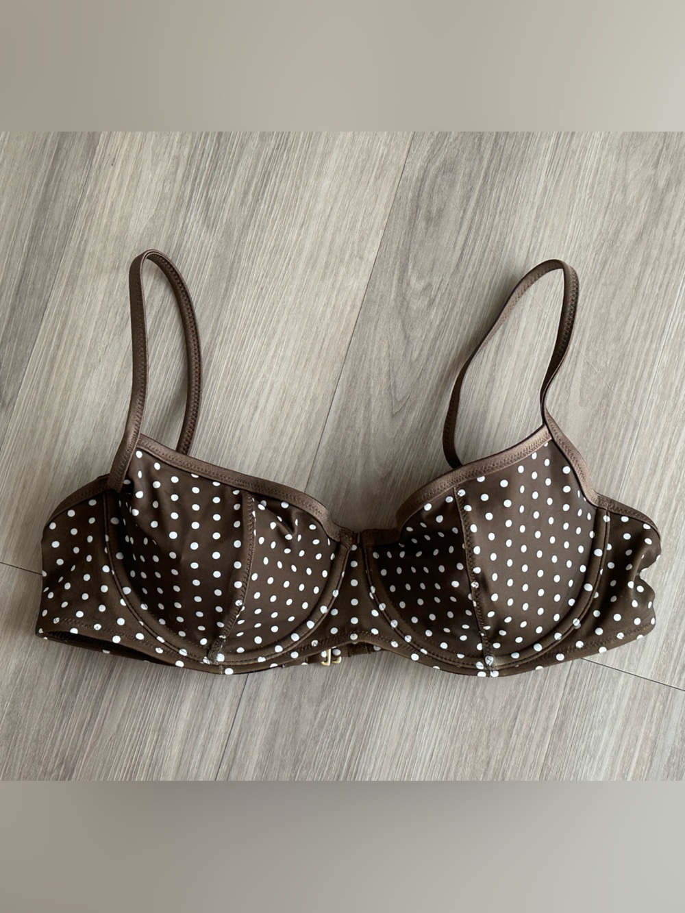 Frankies Bikinis x PINK polka dot bikini top